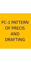 PC-1 PATTERN OF PRECIS AND DRAFTING 